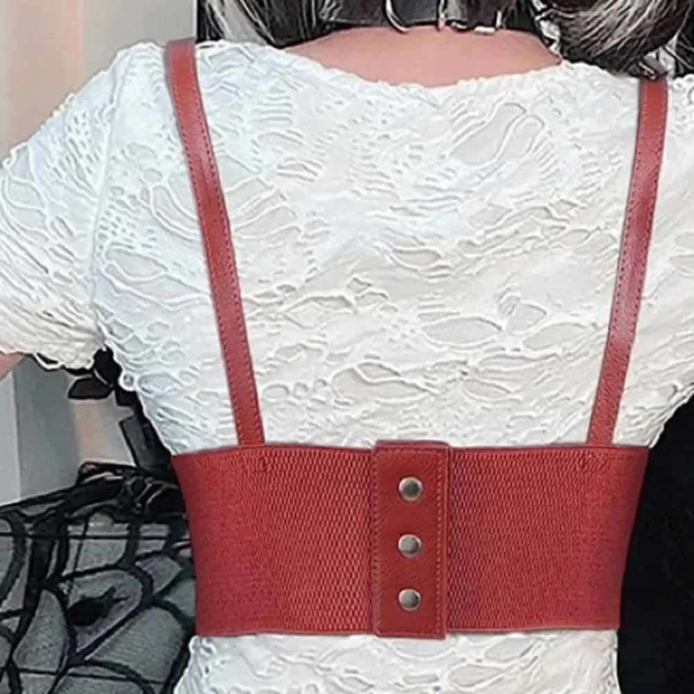 Harness Belt Red Leather - Picture 4 of 5
